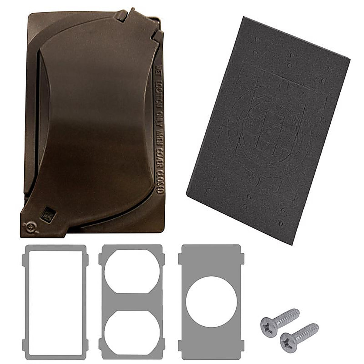 Sigma Electric 14147BR Rectangle Metal 1 gang Universal Cover For Wet Locations