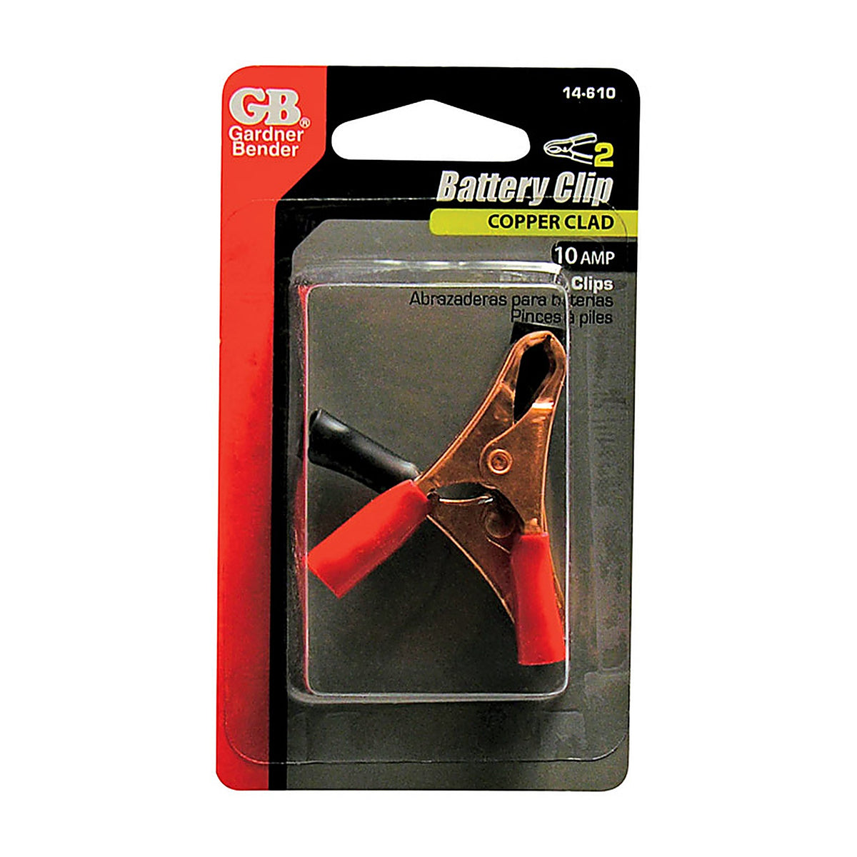 Gardner Bender 14-610 Copper Wire Battery Clamps Multicolored 2/Pack