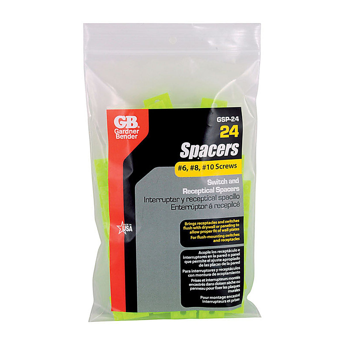 Gardner Bender GSP-24 Switch and Receptacle 24/Pack