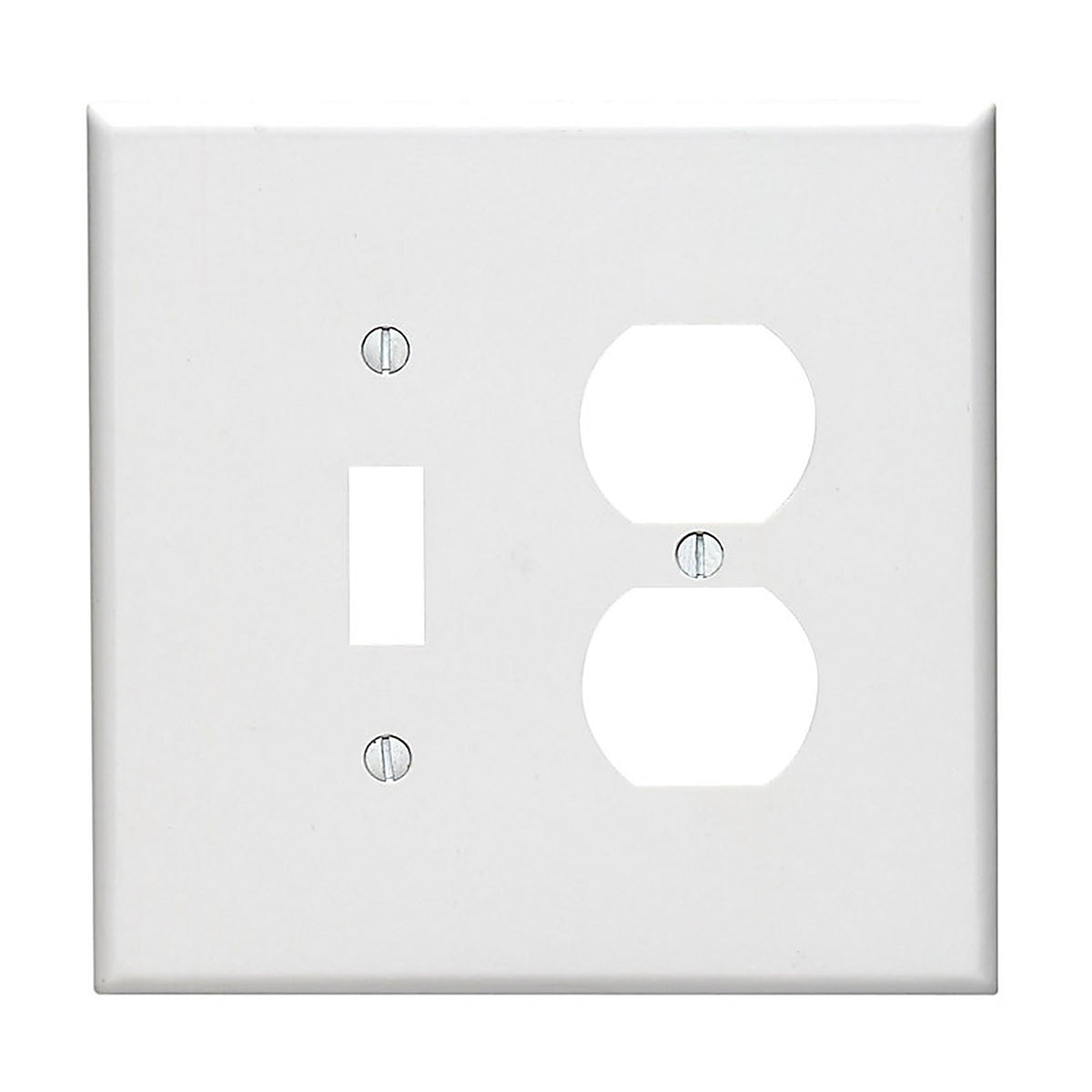 Leviton 88105-000 White 2 gang Thermoset Plastic Duplex/Toggle Wall Plate 1/Pack