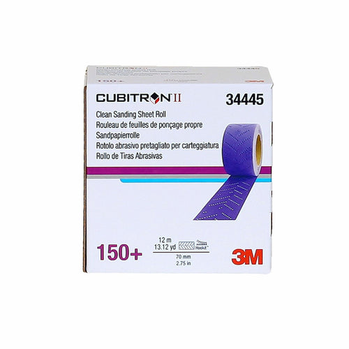 3M 34445 Cubitron II Hookit Clean Sanding Sheet Roll 737U, 34445, 150+, 70 mm x 12 m, 1 roll per box 60455085153