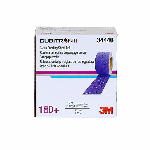 3M 34446 Cubitron II Hookit Clean Sanding Sheet Roll 737U, 34446, 180+, 70 mm x 12 m, 1 roll per box 60455085161