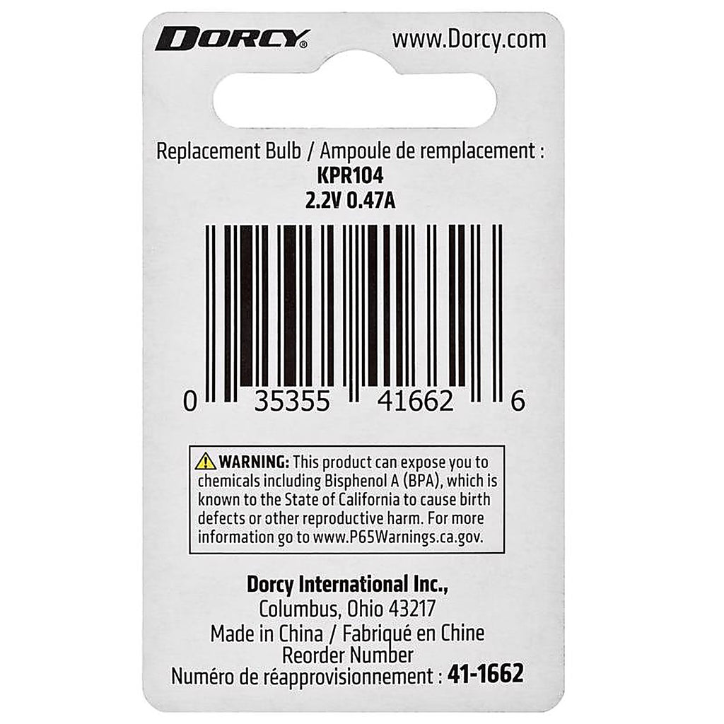 Dorcy 41-1662 2C/2AA Krypton Flashlight Bulb 2.2 volt Bayonet Base