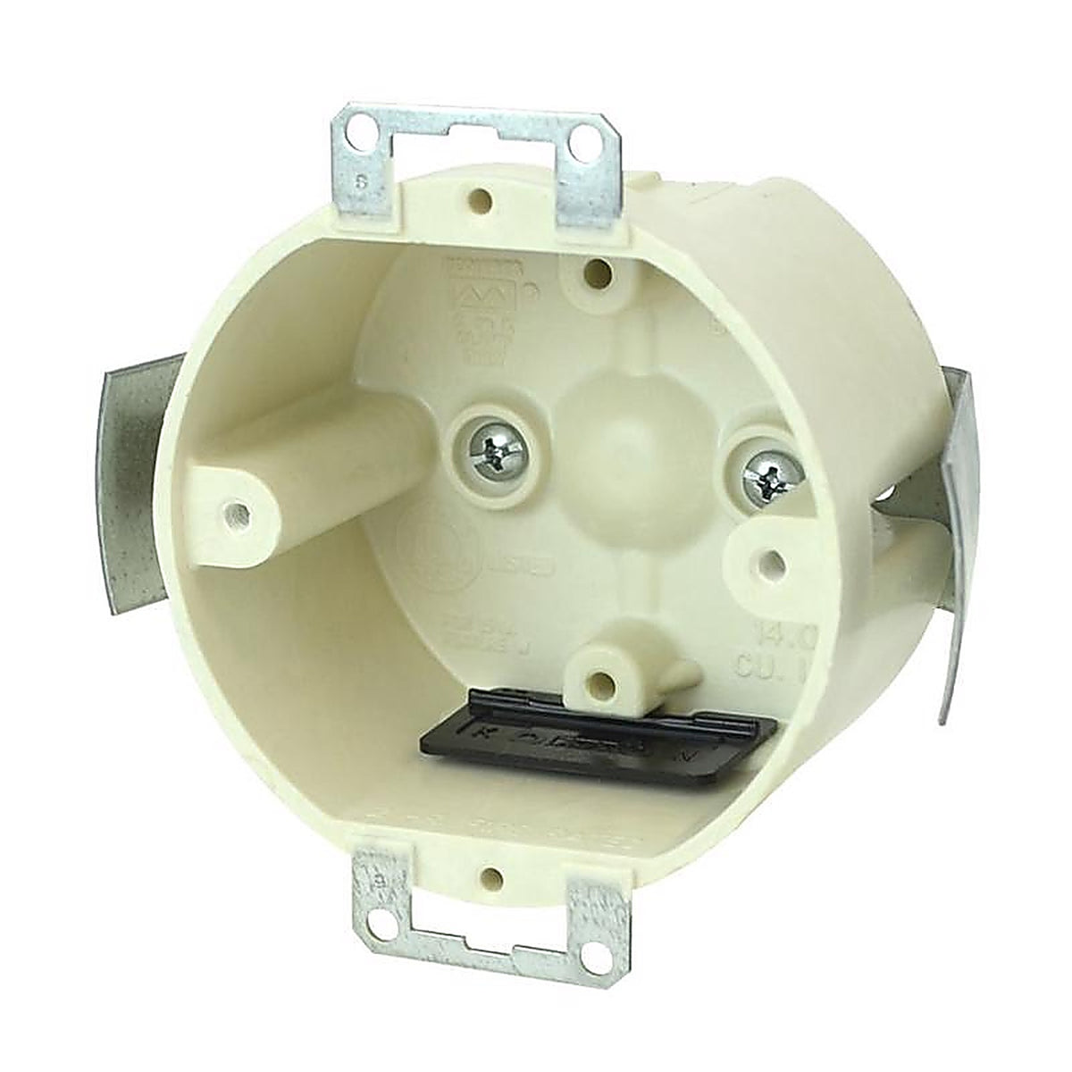 Allied Moulded - H9338-ESK - Old Work 14 CU in Round Fiberglass 1 Gang Outlet Box Beige
