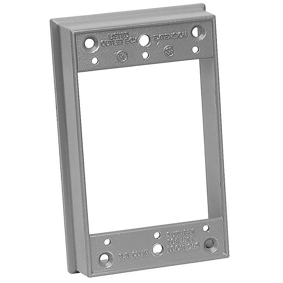 Sigma Electric 14223 4-11/16 in. Rectangle Metallic Extension Ring Gray