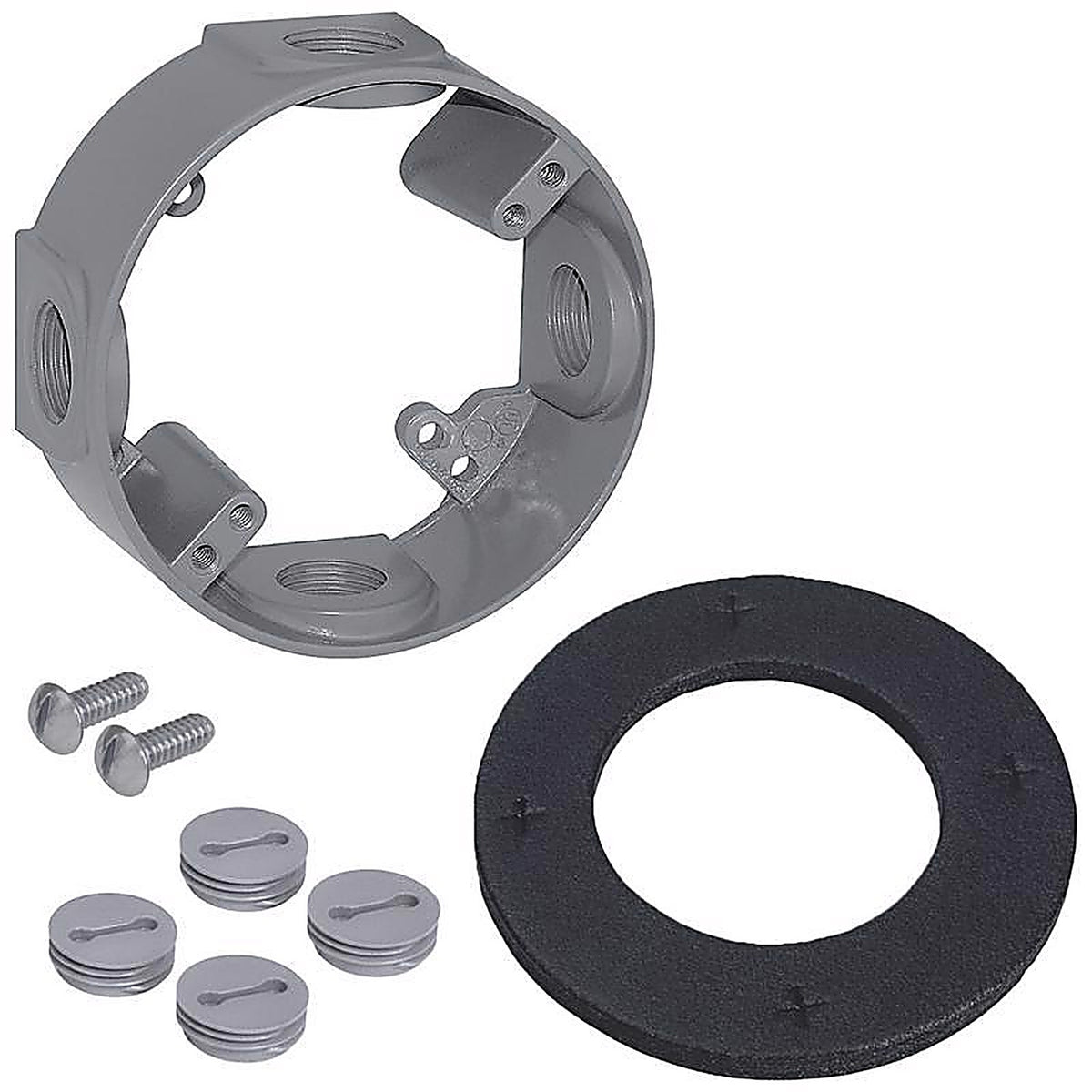 Sigma Electric 14236 4-3/16 in. Round Metallic Extension Ring Gray