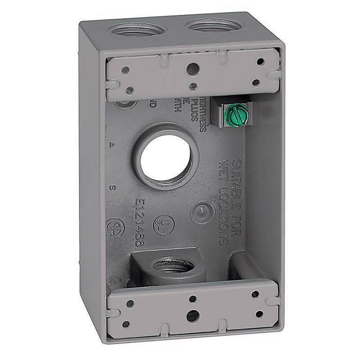 Sigma Electric 14253 4-1/2 in. Rectangle Metallic 1 gang Weatherproof Box Gray