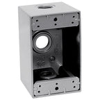 Sigma Electric 14255 4-1/2 in. Rectangle Metallic 1 gang Weatherproof Box Gray