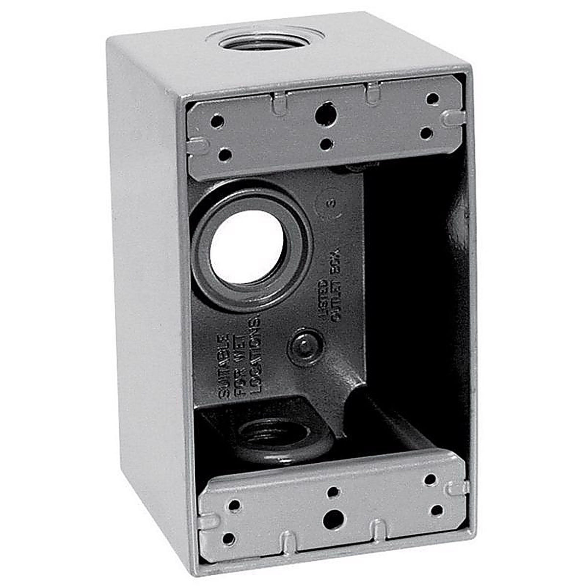 Sigma Electric 14255 4-1/2 in. Rectangle Metallic 1 gang Weatherproof Box Gray