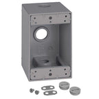 Sigma Electric 14255 4-1/2 in. Rectangle Metallic 1 gang Weatherproof Box Gray