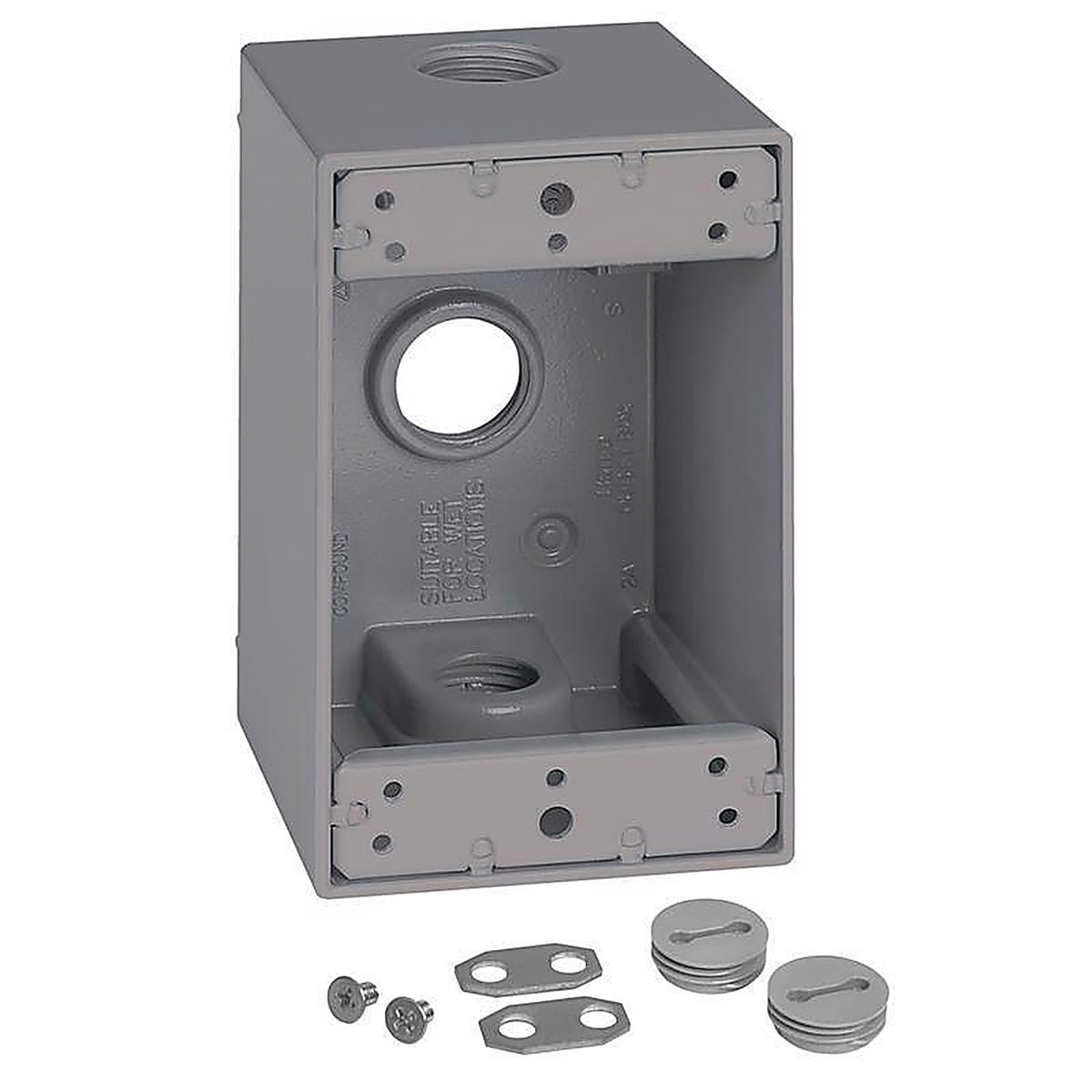 Sigma Electric 14255 4-1/2 in. Rectangle Metallic 1 gang Weatherproof Box Gray