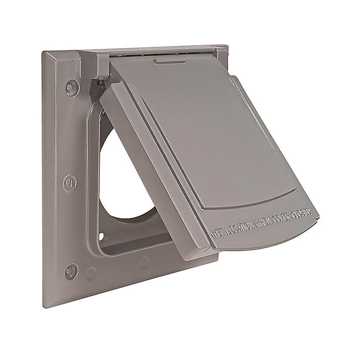 Sigma Electric 14321 Square Metal 2 gang 20/50 Amp Receptacle Cover For Wet Locations