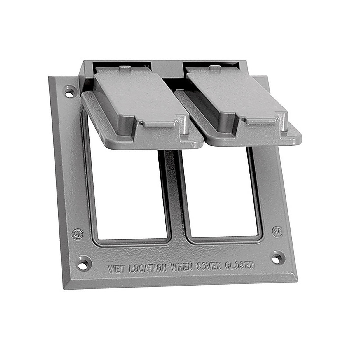 Sigma Electric 14348 Square Metal 2 gang GFCI Cover For Wet Locations