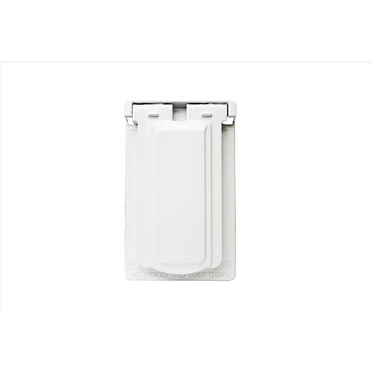Sigma Electric 14248WH Rectangle Metal 1 gang Vertical GFCI Cover For Wet Locations