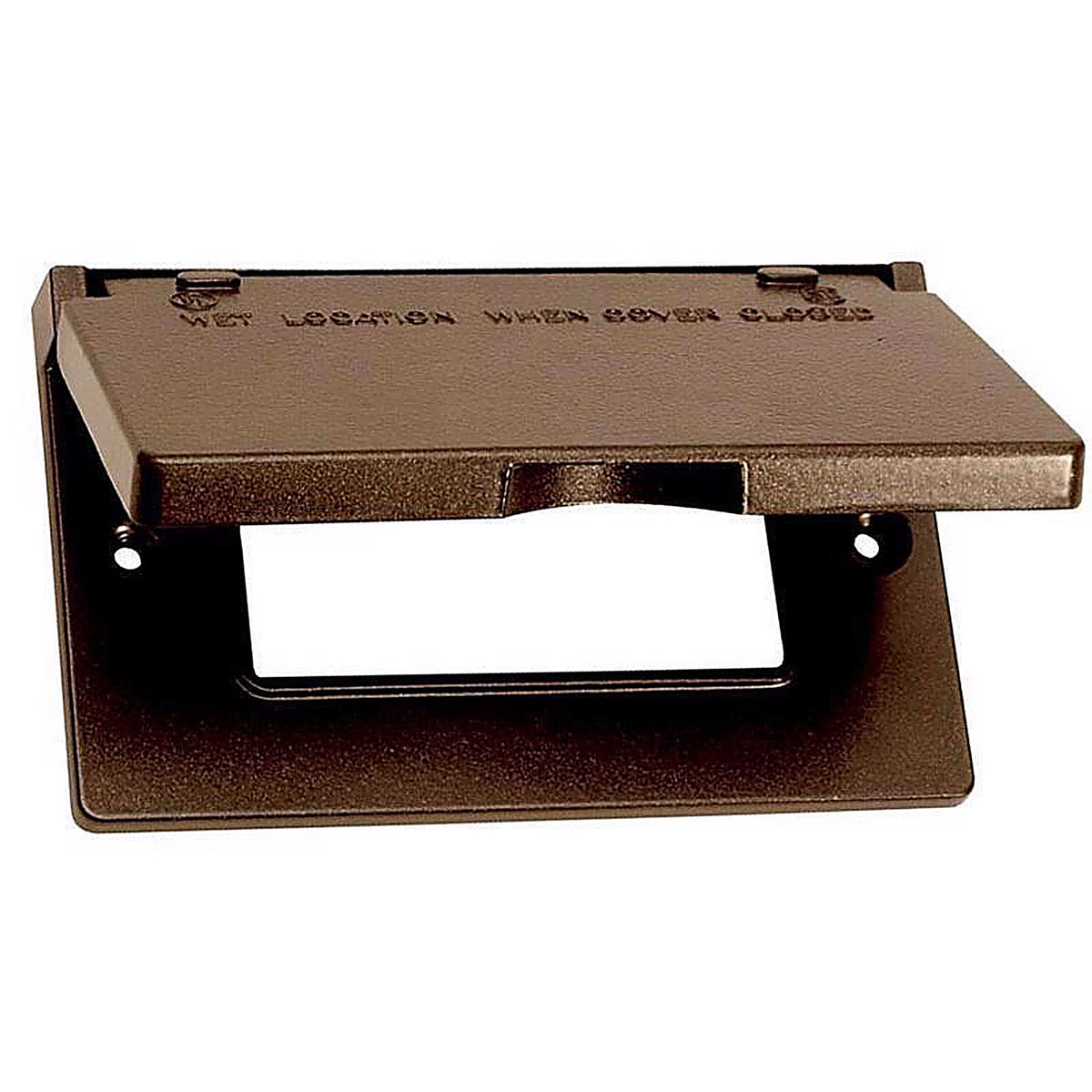 Sigma Electric 14249BR Rectangle Metal 1 gang Horizontal GFCI Cover For Wet Locations