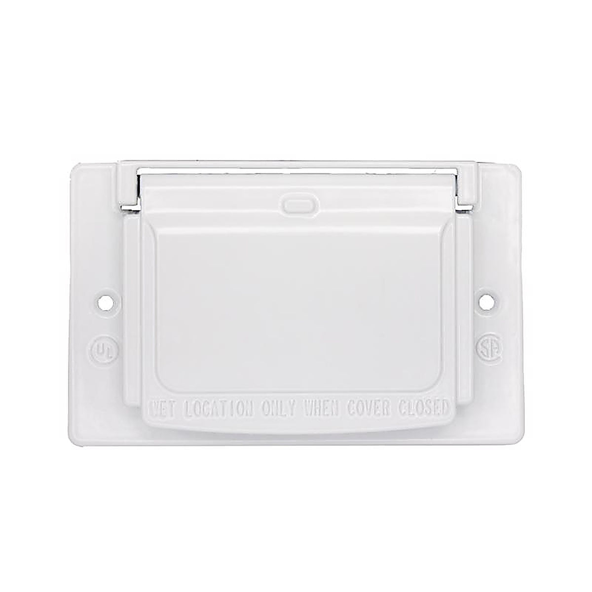 Sigma Electric 14249WH Rectangle Metal 1 gang Horizontal GFCI Cover For Wet Locations