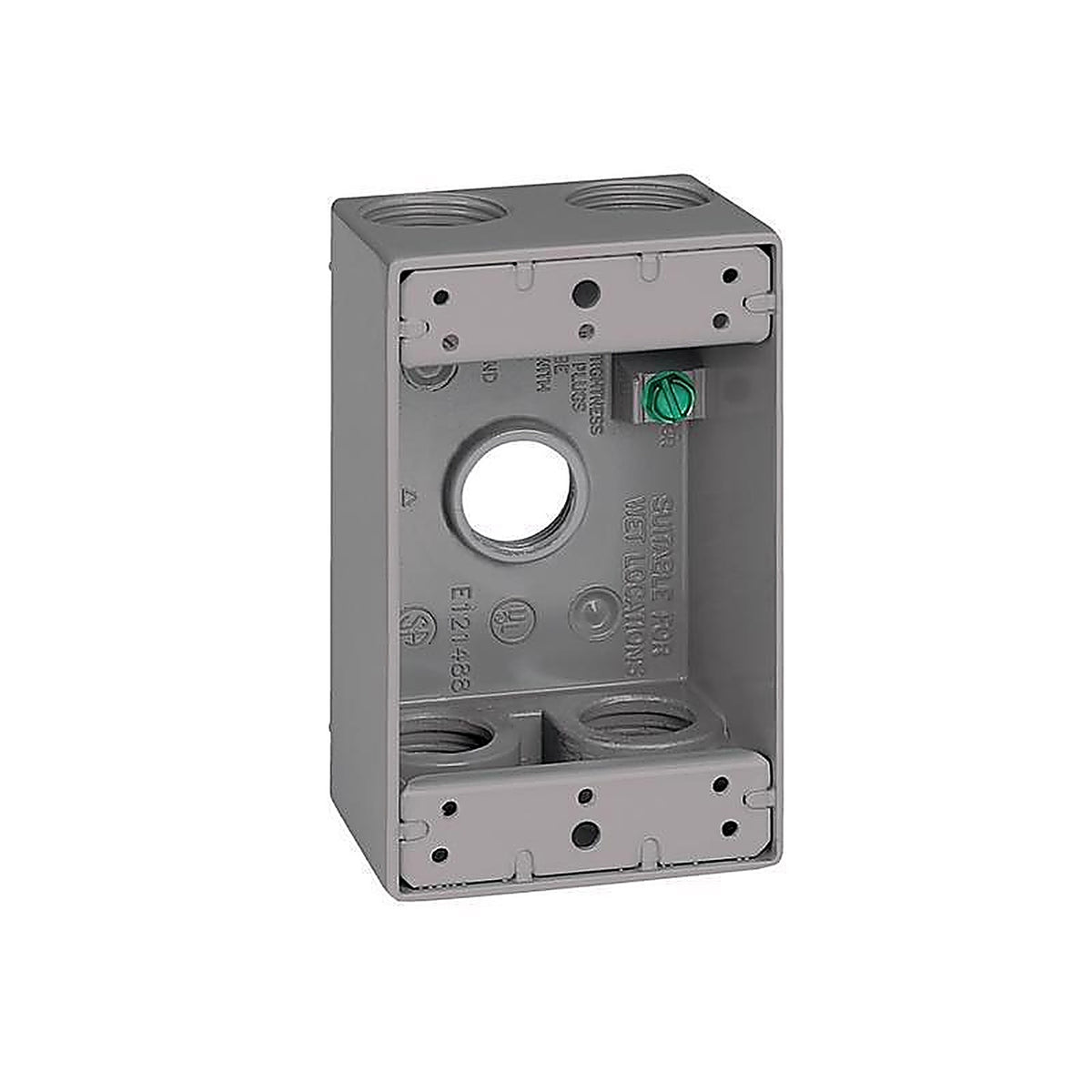 Sigma Electric 14253-5 4-1/2 in. Rectangle Metallic 1 gang Weatherproof Box Gray