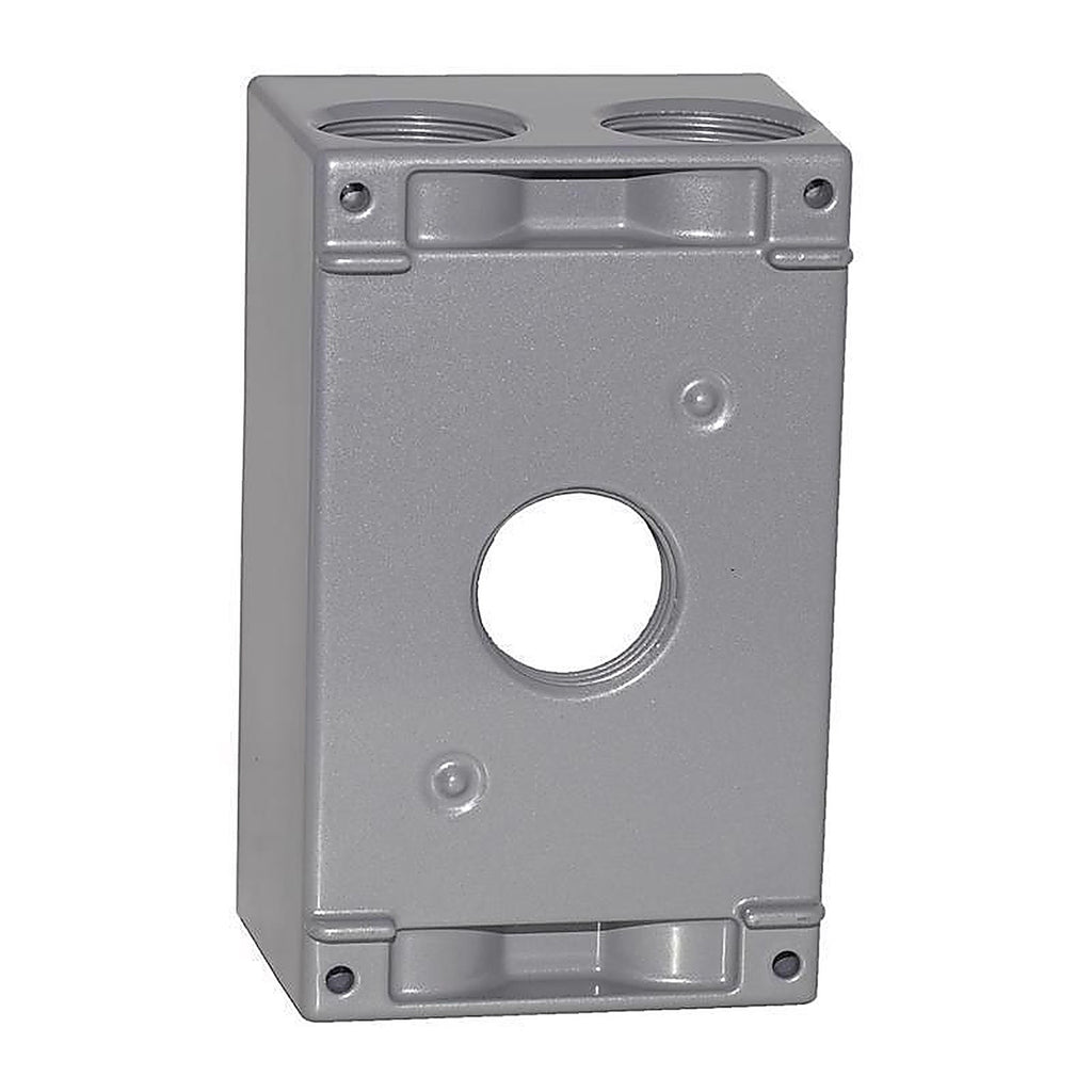 Sigma Electric 14253-5 4-1/2 in. Rectangle Metallic 1 gang Weatherproof Box Gray