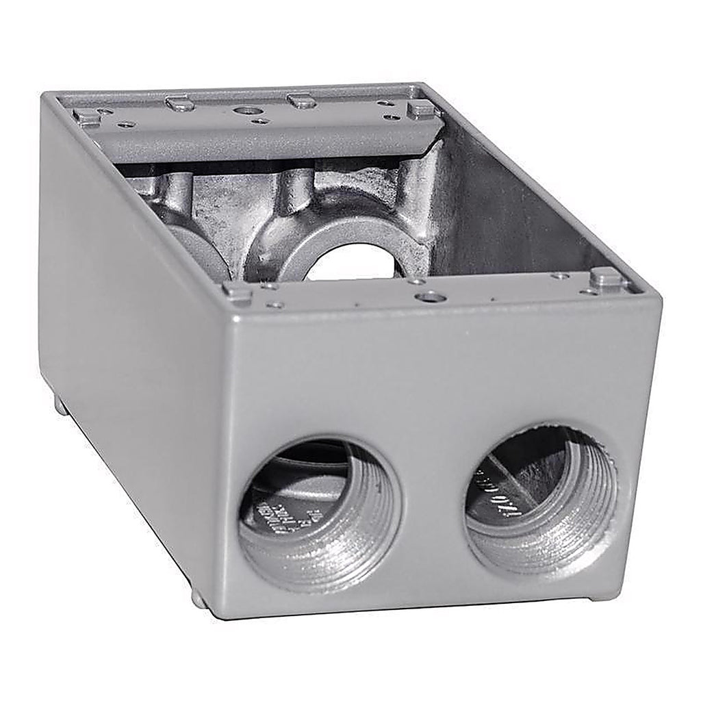 Sigma Electric 14253-5 4-1/2 in. Rectangle Metallic 1 gang Weatherproof Box Gray