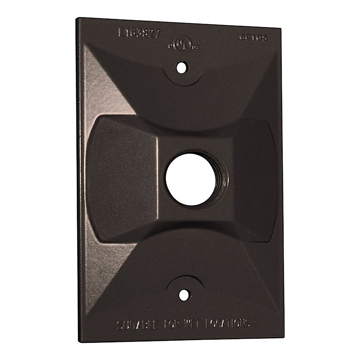 Sigma Electric 14371BR Rectangle Metal 1 gang Lampholder Cover For Wet Locations