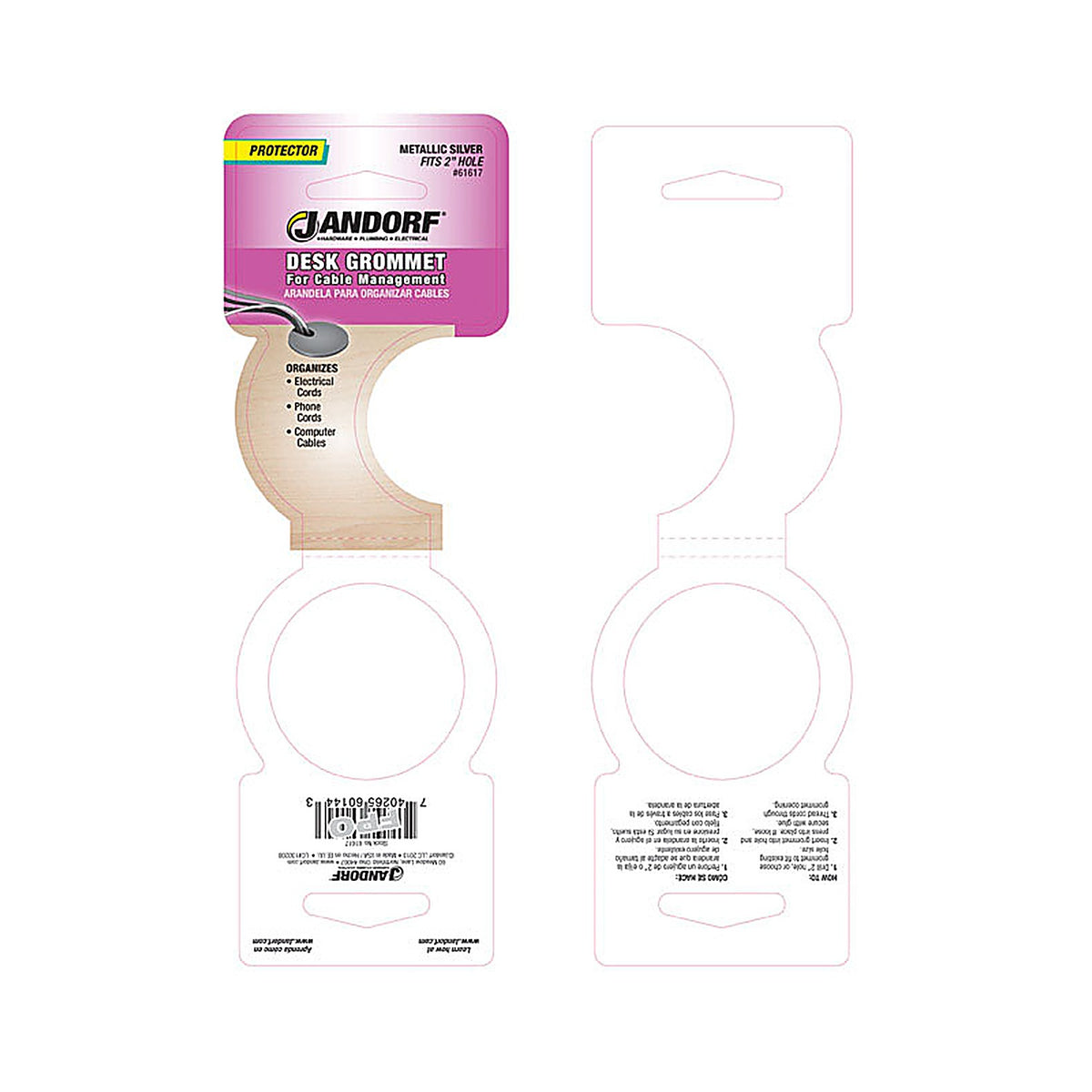 Jandorf 61617 2 in. Computer Grommet 1/Pack