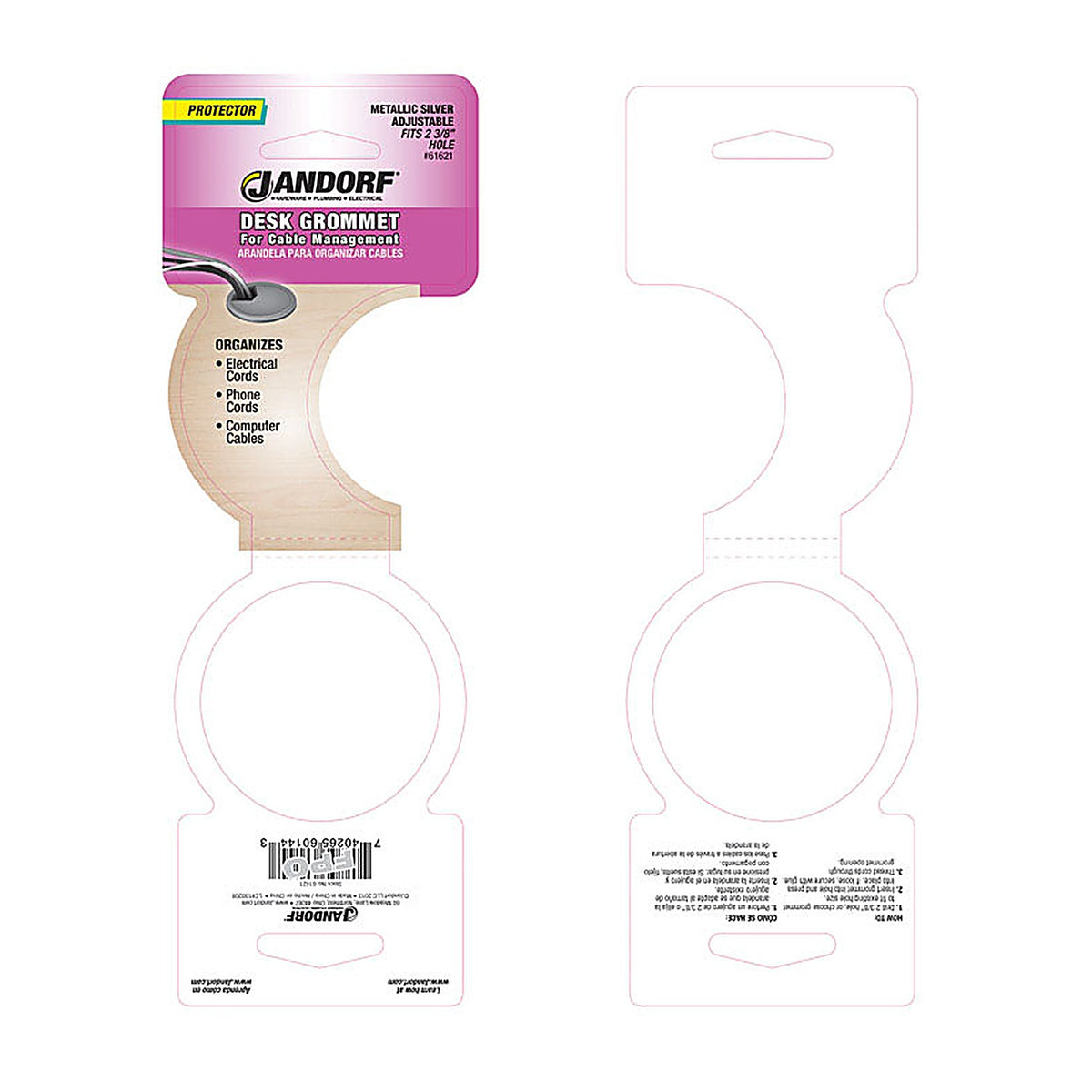 Jandorf - 61621 - 2-3/8 In. Computer Grommet 1 Pack