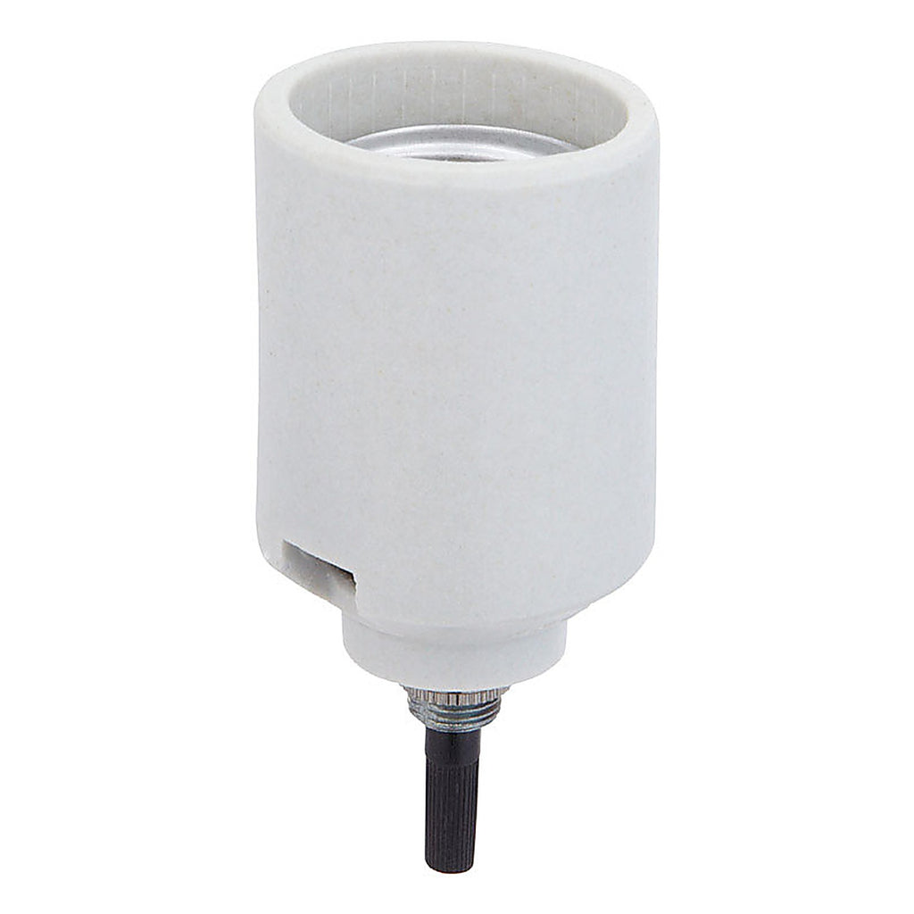 Jandorf 60578 Porcelain Medium Base Bottom Turn Knob Socket 1/Pack
