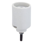 Jandorf 60578 Porcelain Medium Base Bottom Turn Knob Socket 1/Pack