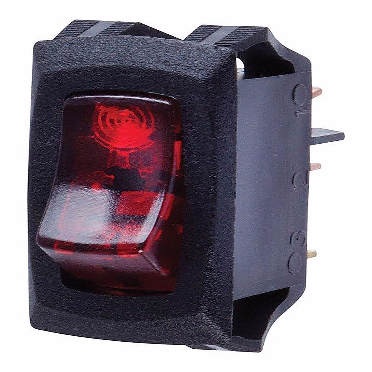 Jandorf 61032 16 amps Single Pole Rocker Appliance Switch Black/Red 1/Pack
