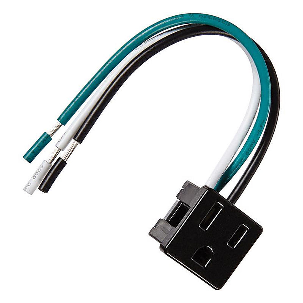 Jandorf 61016 15 amps 125 volt Black Outlet 1/Pack