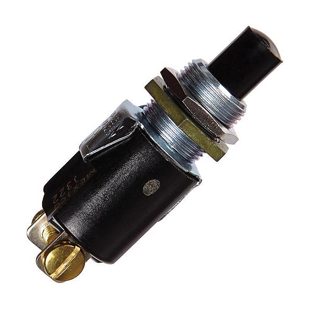Jandorf 61037 0.25 amps Single Pole Momentary/Normally On Appliance Switch Black 1/Pack