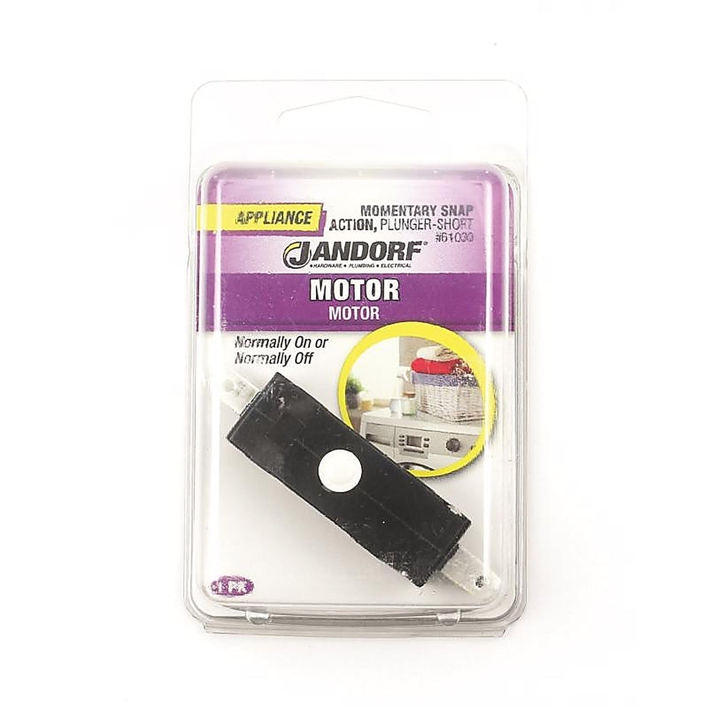 Jandorf - 61030 - 18 Amps Single Pole Momentary Appliance Switch Black/Silver 1 Pack