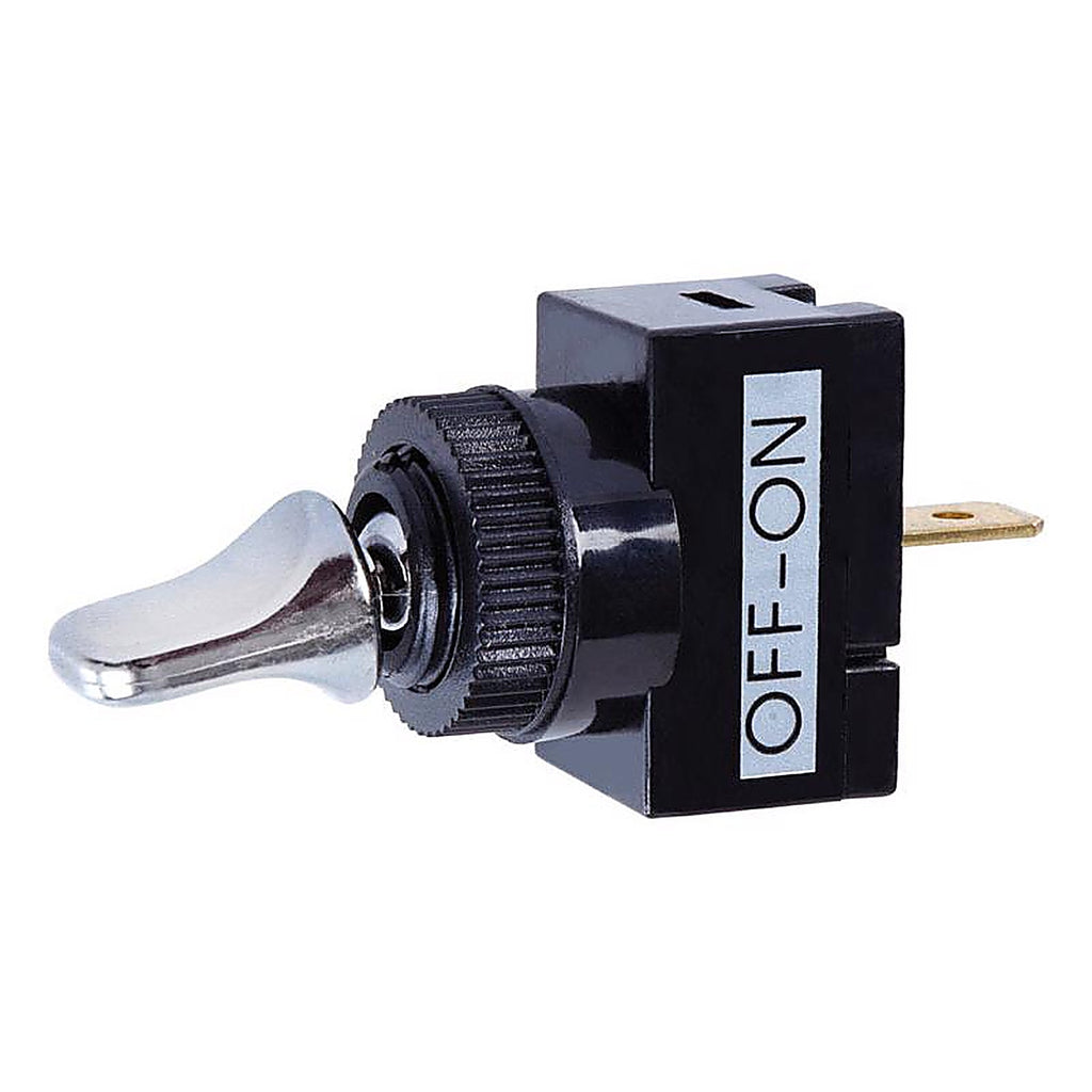 Jandorf 61109 20 amps Single Pole Toggle Automotive/Marine Switch Black/Silver 1/Pack
