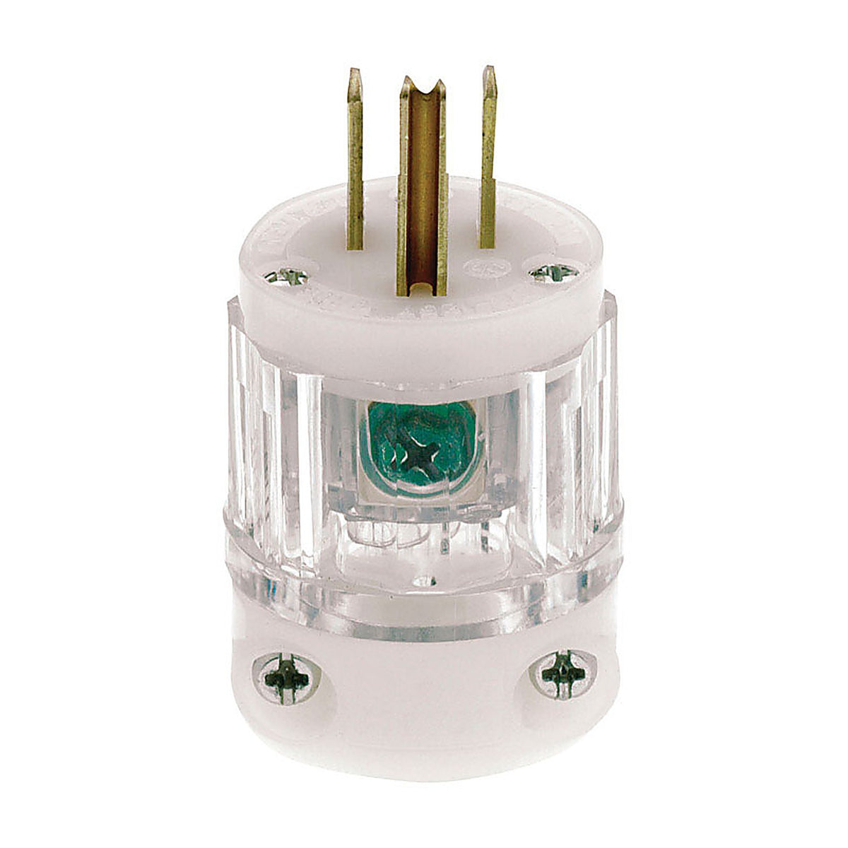Leviton 08215-PLC Industrial Nylon Grounding Plug Non-NEMA 2 Pole 3 Wire