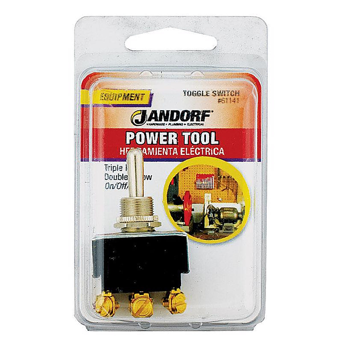 Jandorf - 61141 - 15 Amps Three Pole Toggle Power Tool Switch Silver 1 Pack