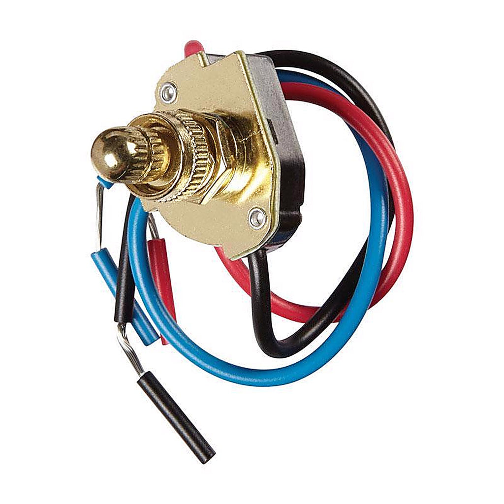Jandorf 61215 6 amps Single Pole or 3-way Rotary Appliance Switch Brass 1/Pack