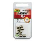 Jandorf - 60621 - Aga 15 Amps Fast Acting Fuse 4 Pack