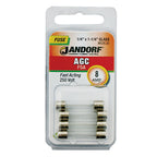 Jandorf 60636 AGC 8 amps Fast Acting Fuse 4/Pack