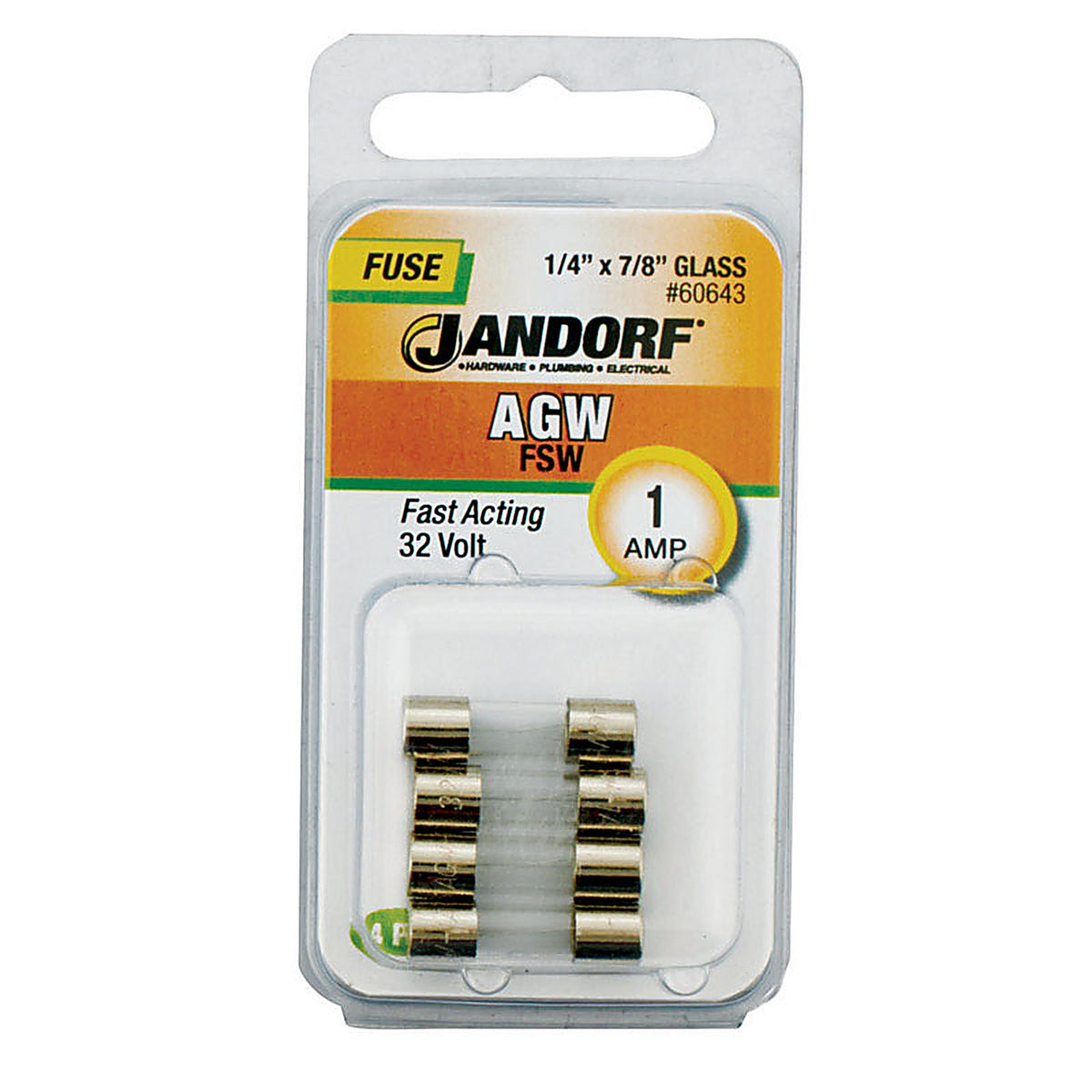 Jandorf - 60643 - Agw 1 Amps Fast Acting Fuse 4 Pack
