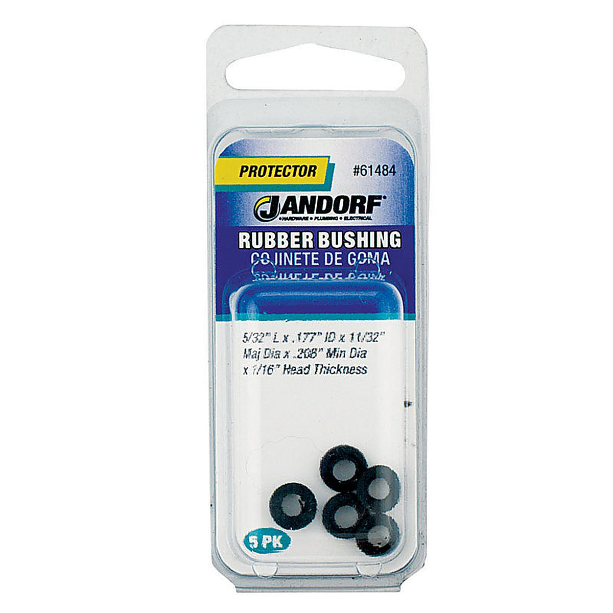 Jandorf - 61484 - 0.208 In. Rubber Bushing 5 Pack