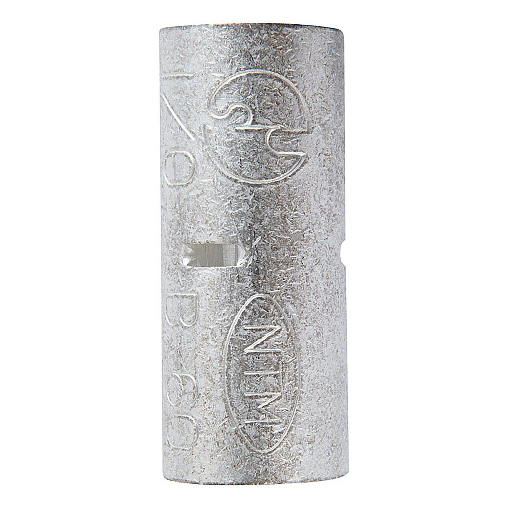 Jandorf 60761 1/0 Ga. Uninsulated Wire Terminal Butt Splice Silver 1/Pack