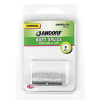 Jandorf 60761 1/0 Ga. Uninsulated Wire Terminal Butt Splice Silver 1/Pack