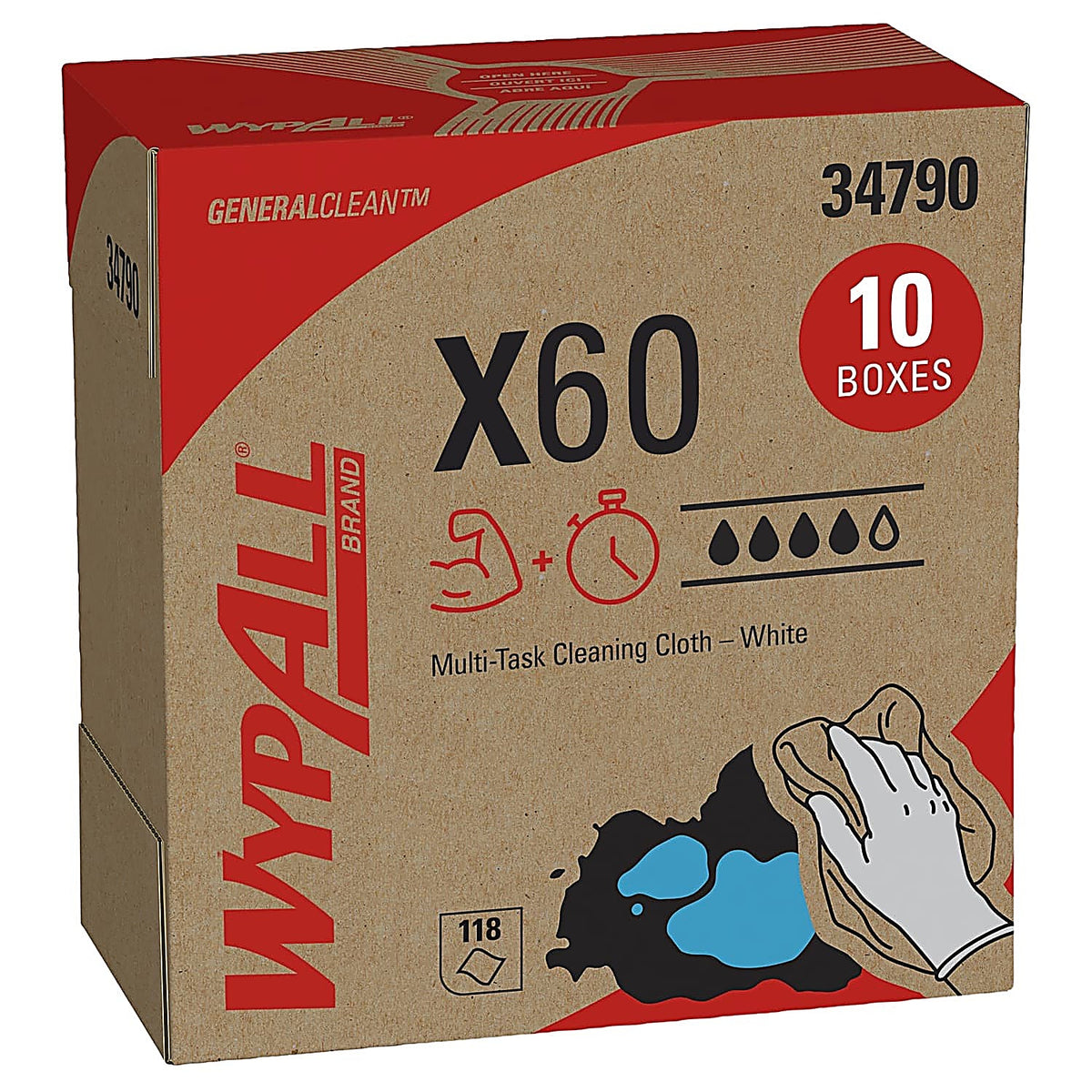 Kimberly Clark - 34790 - Wypall X60 Reusable Cloths