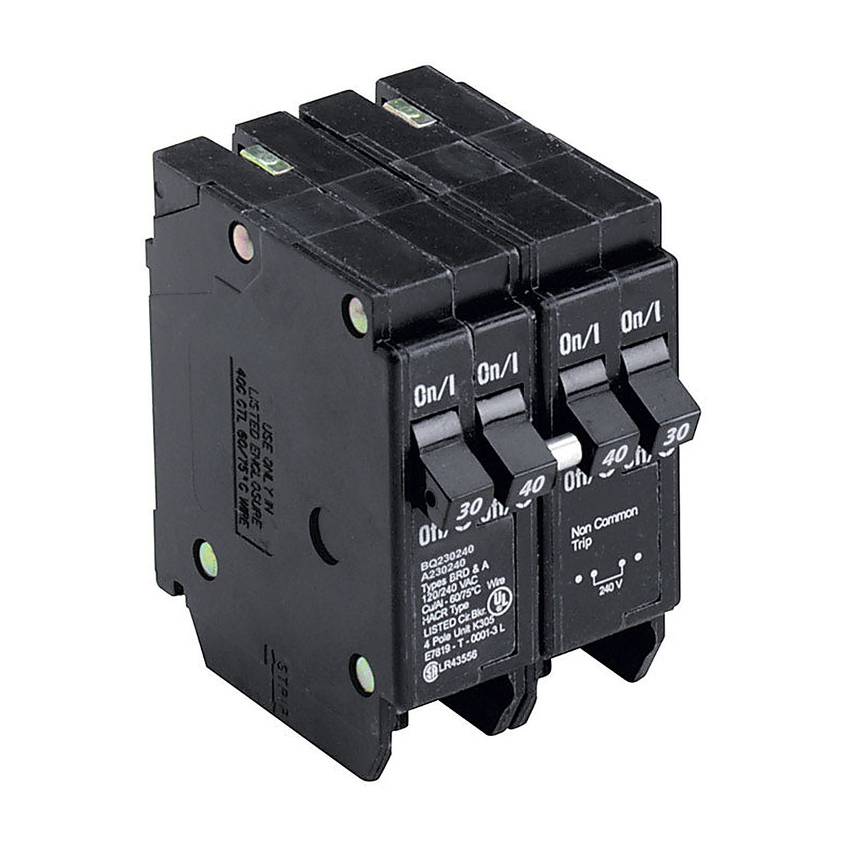 Cutler-Hammer BQ230240 30/40 amps Plug In 4-Pole Circuit Breaker