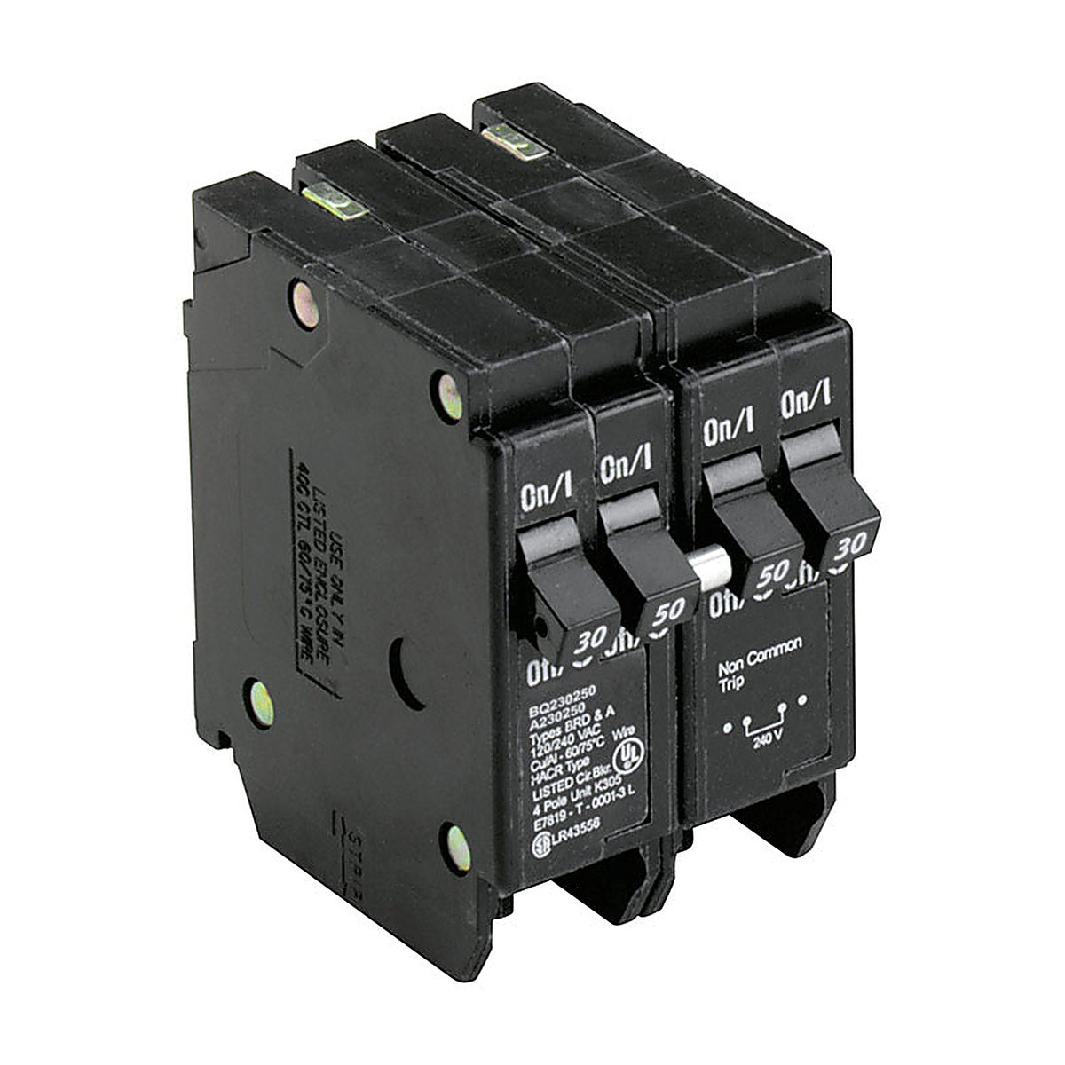 Cutler-Hammer BQ230250 30/50 amps Plug In 4-Pole Circuit Breaker