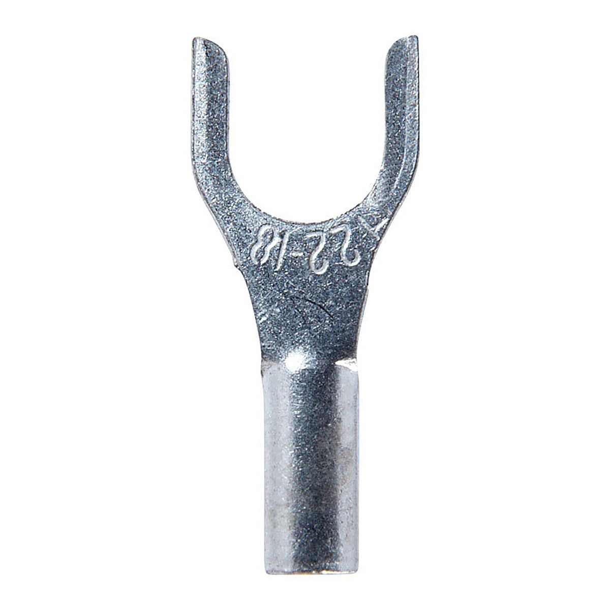 Jandorf 60982 22-18 Ga. Uninsulated Wire Terminal Spade Silver 5/Pack