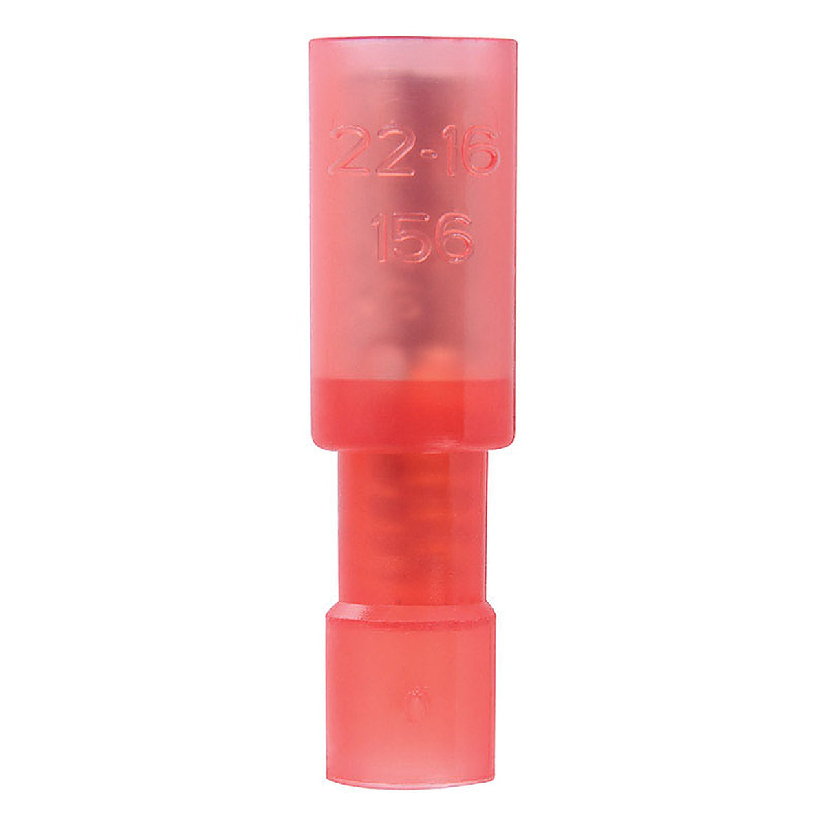 Jandorf 60924 22-18 Ga. Insulated Wire Female Bullet Red 5/Pack