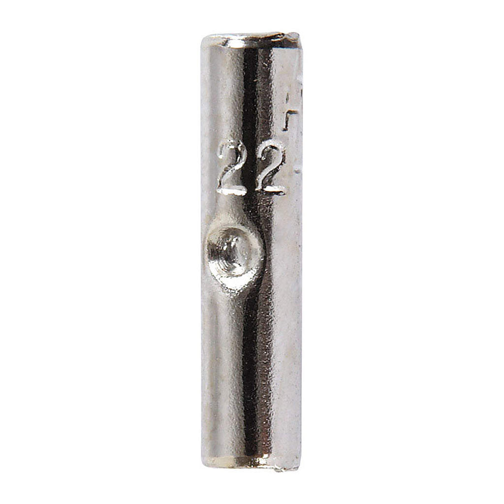 Jandorf 60929 22-18 Ga. Insulated Wire Terminal Butt Splice Silver 5/Pack