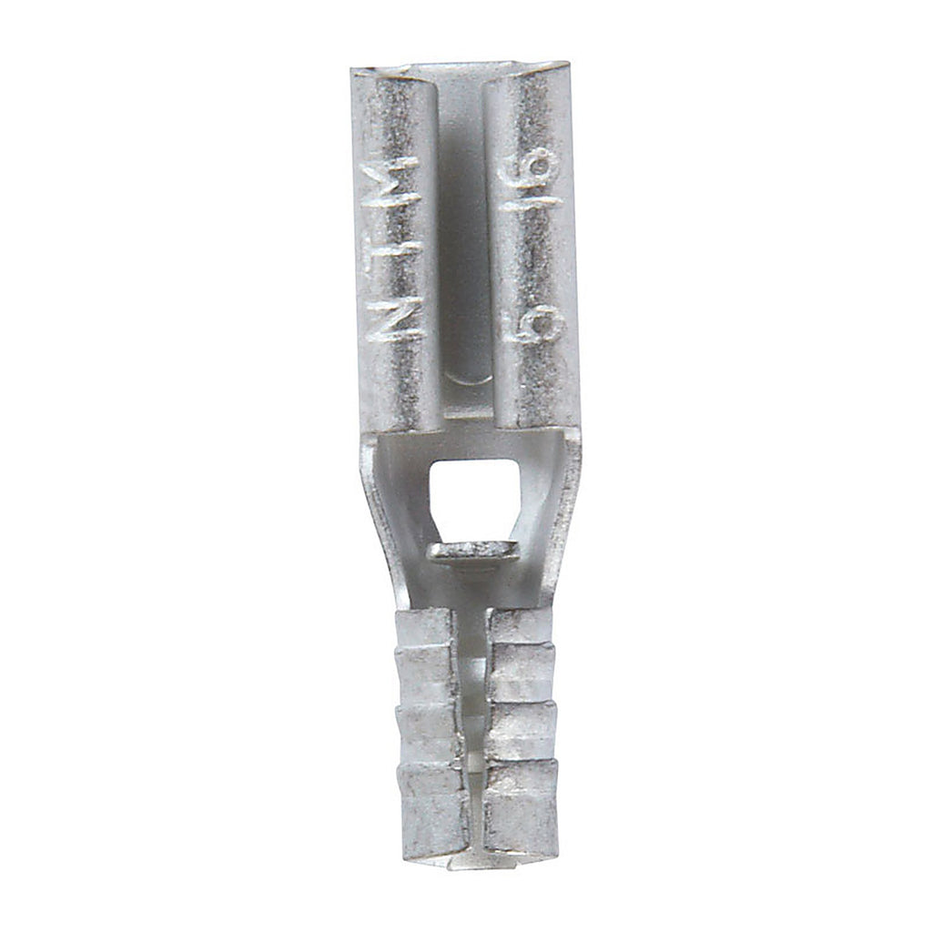 Jandorf 60942 22-18 Ga. Uninsulated Wire Female Disconnect Silver 5/Pack