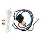 Jandorf 61200 6 amps Single Pole or 3-way Pull Chain Appliance Switch Brass 1/Pack
